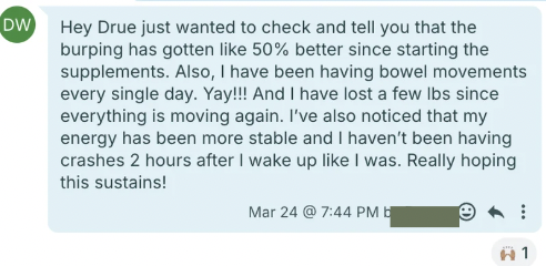 Client testimonial
